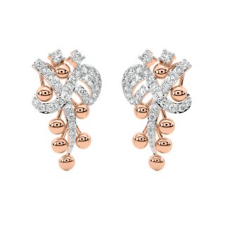 Janet Round Diamond Stud Earrings